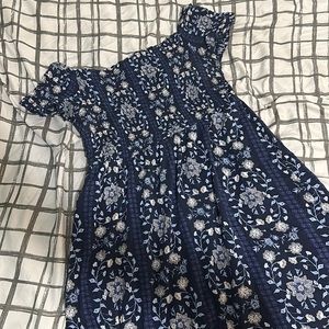 Blue Off the Shoulder Dress - US L